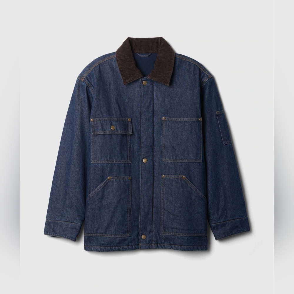Gap Oversized Heavyweight Denim Lined Chore Jacket